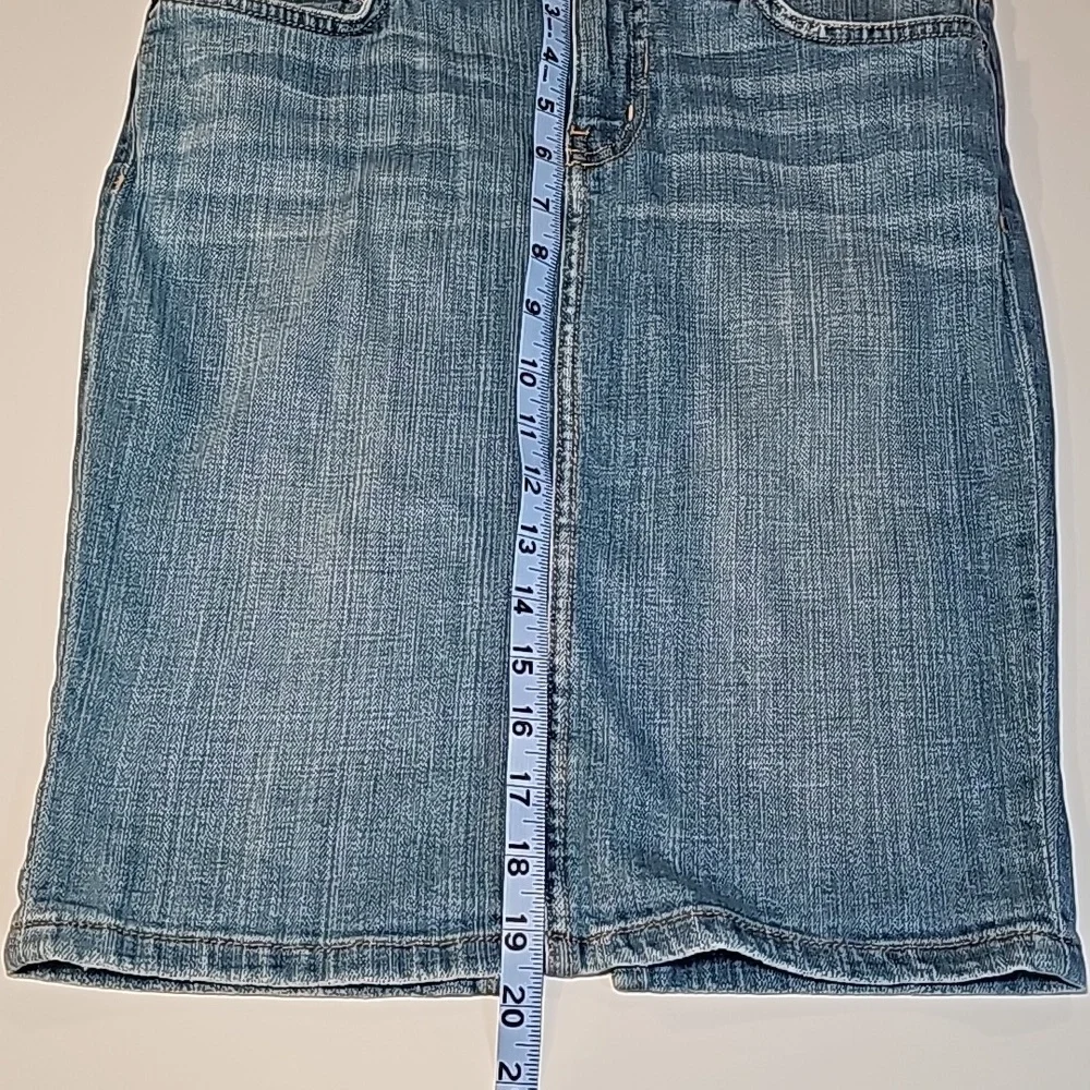 Current/Elliot The Stilleto Pencil Skirt Jean Denim Mid-Length USA Whiskey 26 - Picture 7 of 7